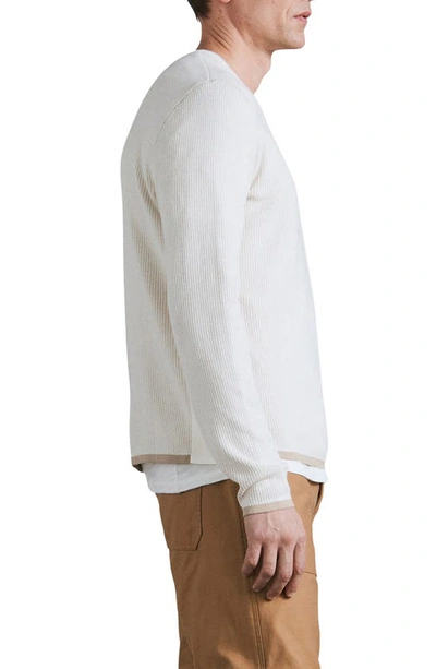 Shop Rag & Bone Harvey Crewneck Cotton & Linen Sweater In Ivory