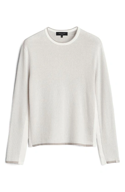 Shop Rag & Bone Harvey Crewneck Cotton & Linen Sweater In Ivory