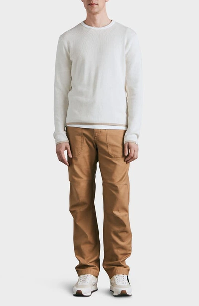 Rag & Bone Men's Harvey Two-tone Knit T-shirt In Ivory