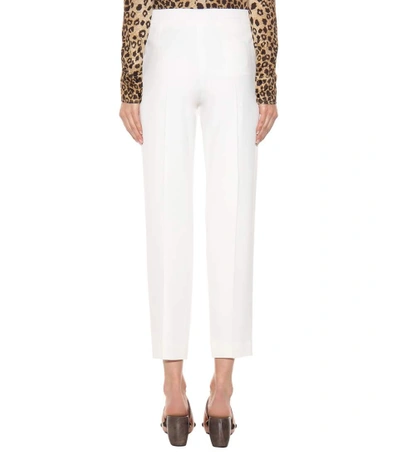 Shop Chloé Tapered Crêpe Trousers