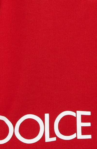 Shop Dolce & Gabbana Kids' Logo Sweat Shorts In Nail Red