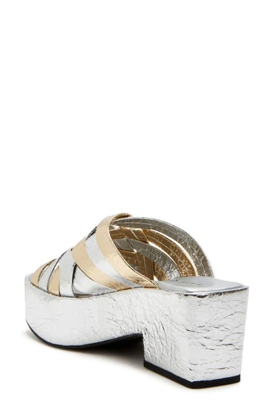 Shop Katy Perry The Busy Bee Crisscross Platform Sandal In Silver Multi