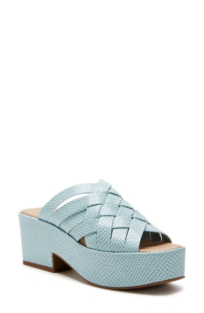 Shop Katy Perry The Busy Bee Crisscross Platform Sandal In Tranquil Blue