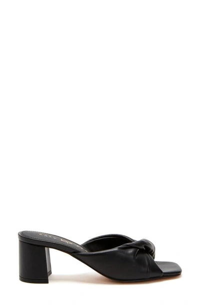 Katy Perry The Tooliped Twisted Sandal Womens Solid Faux Leather Block Heel In Black