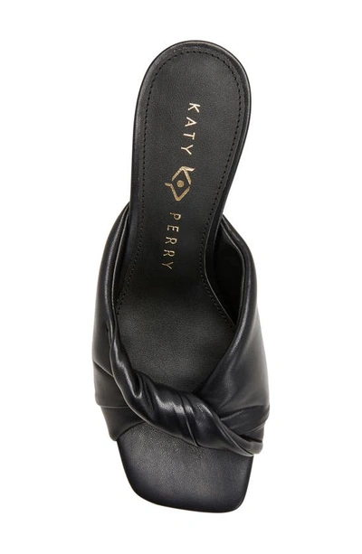 Katy Perry The Tooliped Twisted Sandal Womens Solid Faux Leather Block Heel In Black