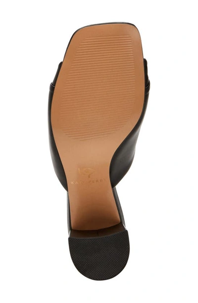 Katy Perry The Tooliped Twisted Sandal Womens Solid Faux Leather Block Heel In Black