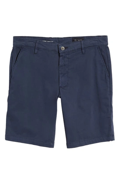Shop Ag Griffin Stretch Cotton Shorts In Night Sky