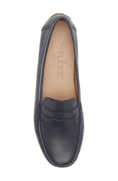 Shop The Flexx Penny Driving Loafer In Navy