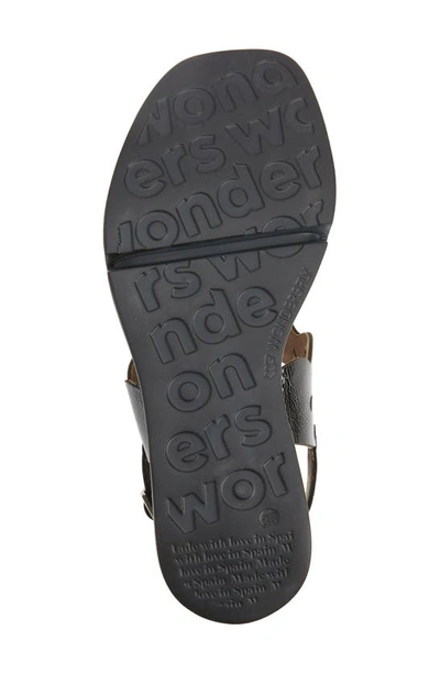 Shop Wonders Platform Slingback Sandal In Black Patent