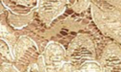 Shop Michael Kors Metallic Floral Lace Slipdress In 710 Gold