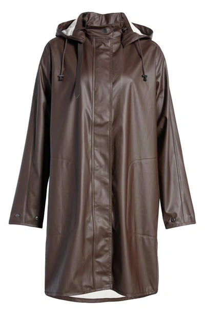 Shop Ilse Jacobsen Hooded Raincoat In Ganache
