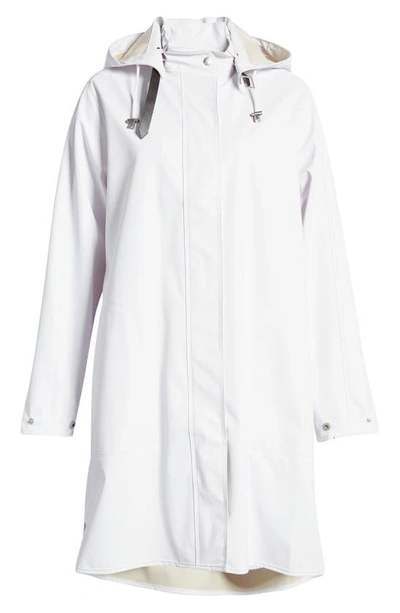 Shop Ilse Jacobsen Hooded Raincoat In White