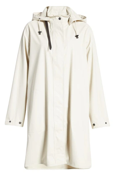 Shop Ilse Jacobsen Hooded Raincoat In Milk Creme