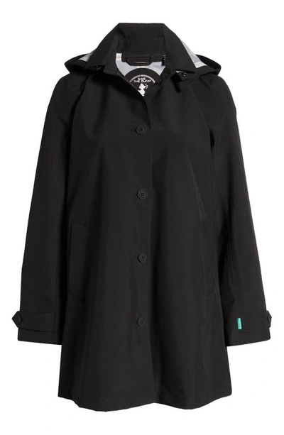 Shop Save The Duck April Water Repellent Raincoat In Black