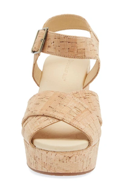 Chocolat Blu Cork Platform Sandal In Cork