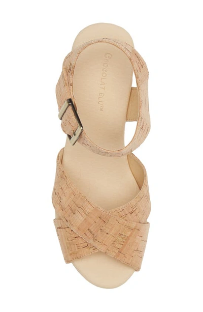 Chocolat Blu Cork Platform Sandal In Cork