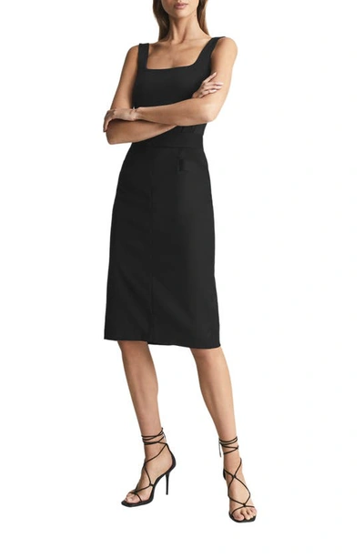 Shop Reiss Haisley Wool Blend Pencil Skirt In Black
