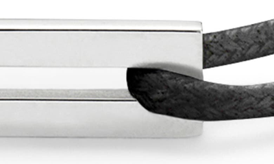 Shop Le Gramme 1.7g Sterling Silver & Cord Bracelet In Black