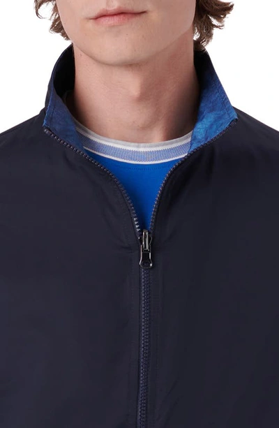 Bugatchi Reversible Bomber Jacket In Navy