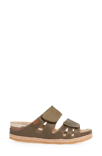 Shop On Foot Cynara Slide Sandal In Khaki Khaki