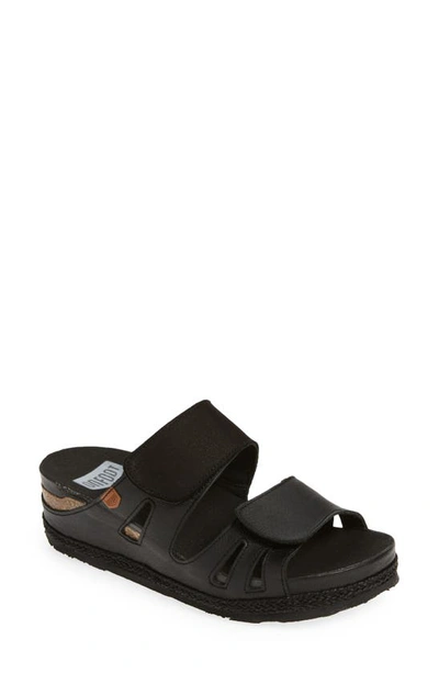 Shop On Foot Cynara Slide Sandal In Negre Black