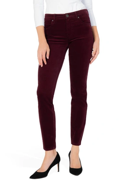 Shop Kut From The Kloth Diana Stretch Corduroy Skinny Pants In Wine