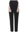 GIVENCHY EMBELLISHED CREPE TROUSERS,P00117811