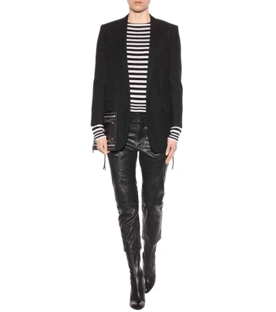 Shop Haider Ackermann Cropped Leather Trousers