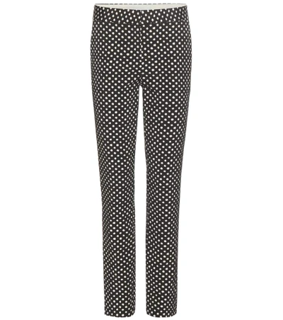 Diane Von Furstenberg 'genesis' Polka Dot Cropped Pants In Black White