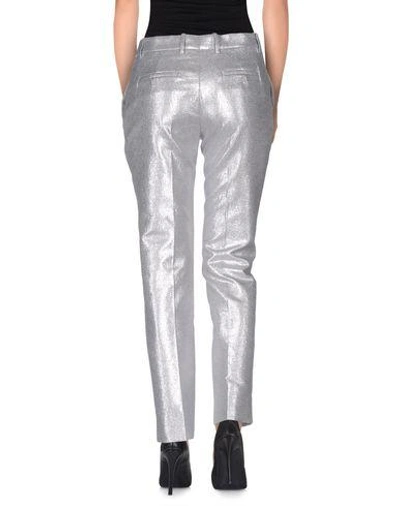 Shop Neil Barrett Casual Pants In Silver
