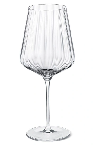 Georg Jensen Bernadotte Groove Six-piece White Wine Glass Set In Clear