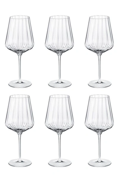 Shop Georg Jensen Set Of 6 Bern Crystal White Wine Glasses In Clear