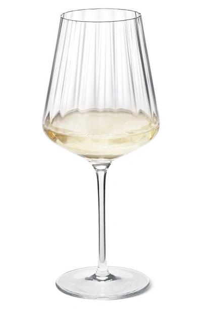 Georg Jensen Bernadotte Groove Six-piece White Wine Glass Set In Clear