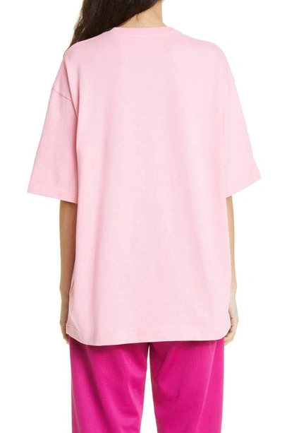 Shop Acne Studios Exford Inflatable Logo Organic Cotton T-shirt In Bubblegum Pink