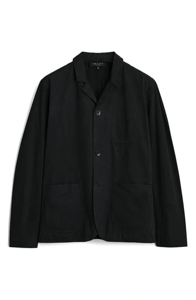 Shop Rag & Bone Prospect Peached Cotton Jacket In Black