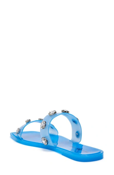 Shop Katy Perry The Geli Embellished Slide Sandal In Tranquil Blue