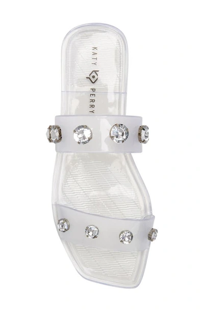 Shop Katy Perry The Geli Embellished Slide Sandal In Clear