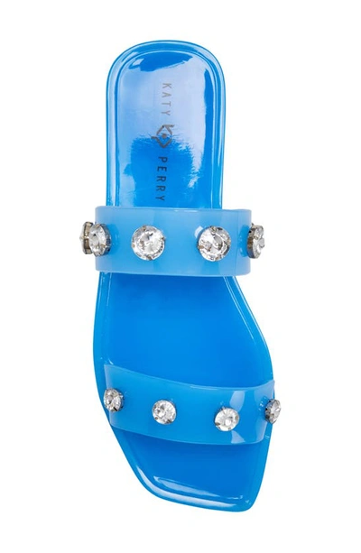 Shop Katy Perry The Geli Embellished Slide Sandal In Tranquil Blue