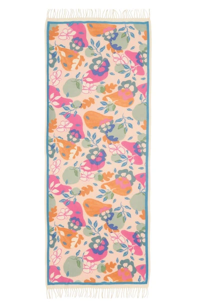 Nordstrom Tissue Print Wool & Cashmere Wrap Scarf In Pink Hilma Floral