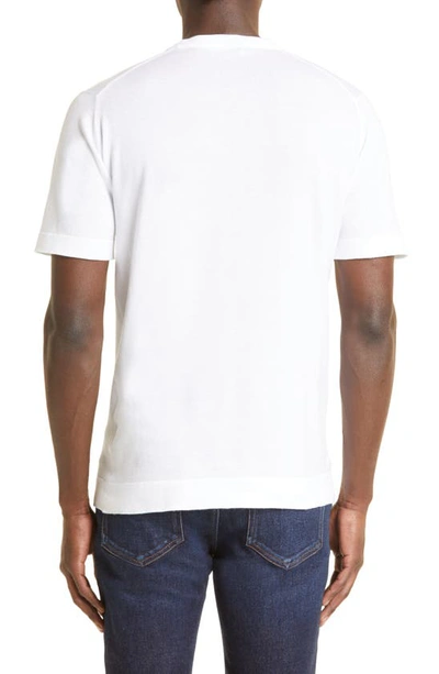 Shop John Smedley Lorca Crewneck T-shirt In White