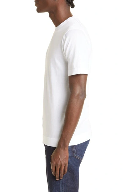 Shop John Smedley Lorca Crewneck T-shirt In White