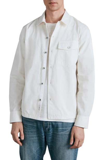 Shop Rag & Bone Stanton Cotton Shirt Jacket In Lily White