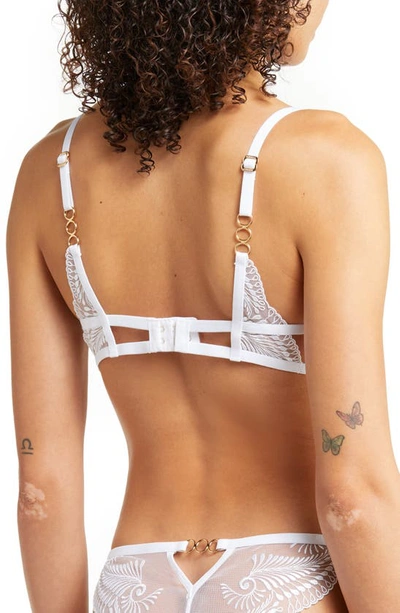 Shop Bluebella Rafaela Embroidered Mesh Underwire Bra In White