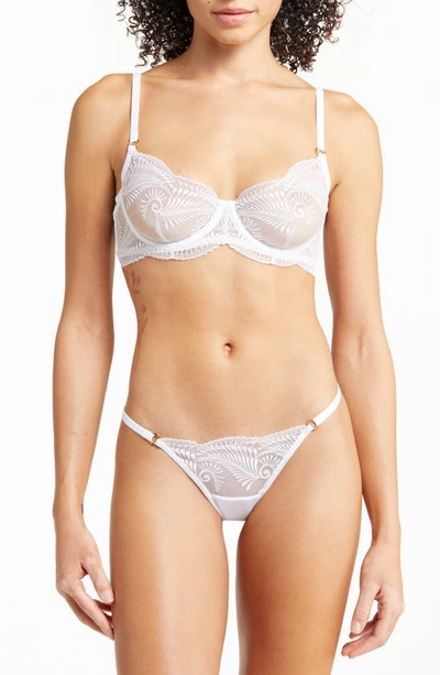 Shop Bluebella Rafaela Embroidered Mesh Underwire Bra In White