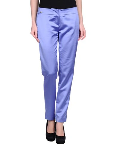 Shop Just Cavalli Casual Pants In Lilac