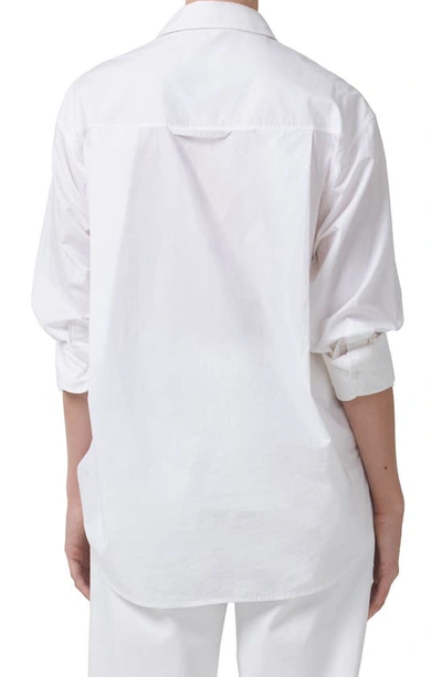 Citizen Of Humanity Kayla Oversize Poplin Button-up Shirt In Optic White