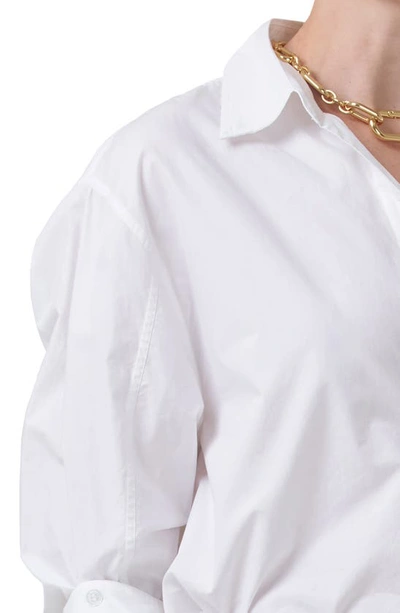 Citizen Of Humanity Kayla Oversize Poplin Button-up Shirt In Optic White