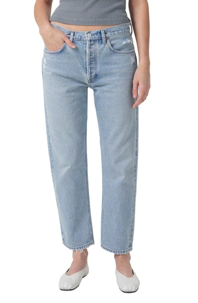 Shop Agolde Parker High Waist Crop Relaxed Straight Leg Jeans In Swapmeet