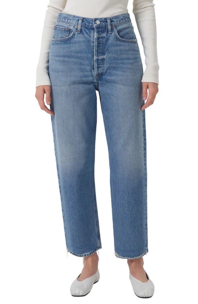 Shop Agolde '90s Crop Loose Straight Leg Organic Cotton Jeans In Bound