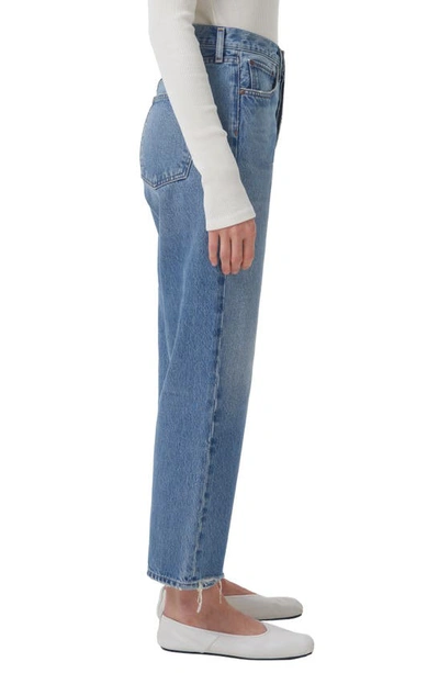 Shop Agolde '90s Crop Loose Straight Leg Organic Cotton Jeans In Bound